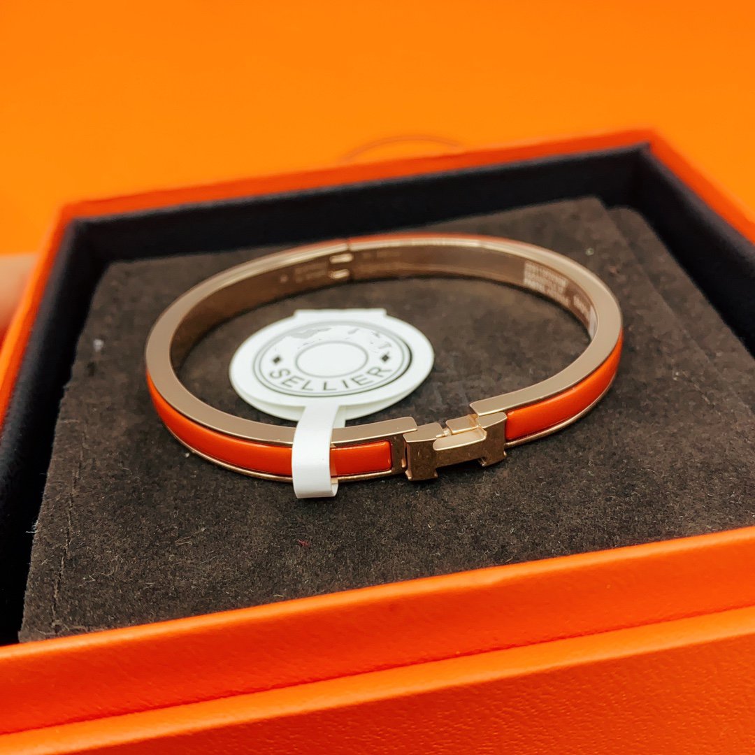 [Vellora Opalyn]CLASSIC HM CLIC RED 8MM ENAMEL BRACELET