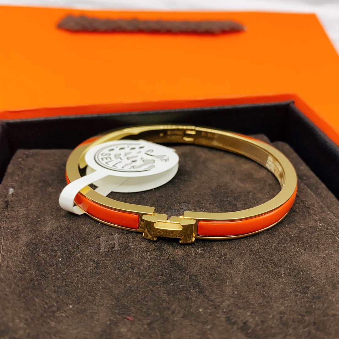 [Vellora Opalyn]CLASSIC HM CLIC RED 8MM ENAMEL BRACELET