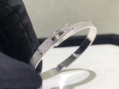 [Vellora Opalyn]HM KELLY BRACELET IN SILVER AND FULL PAVE DIAMOND