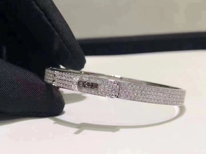 [Vellora Opalyn]HM KELLY BRACELET IN SILVER AND FULL PAVE DIAMOND