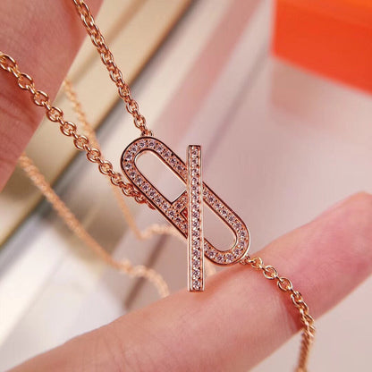 [Vellora Opalyn]HM FIRE PIG NOSE NECKLACE TRENDY STREET