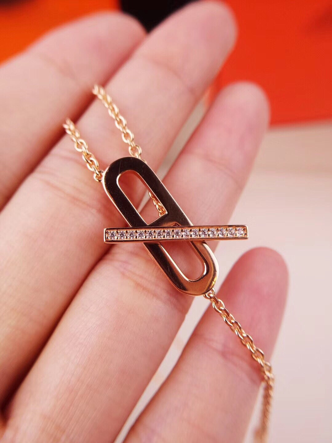 [Vellora Opalyn]HM FIRE PIG NOSE NECKLACE TRENDY STREET