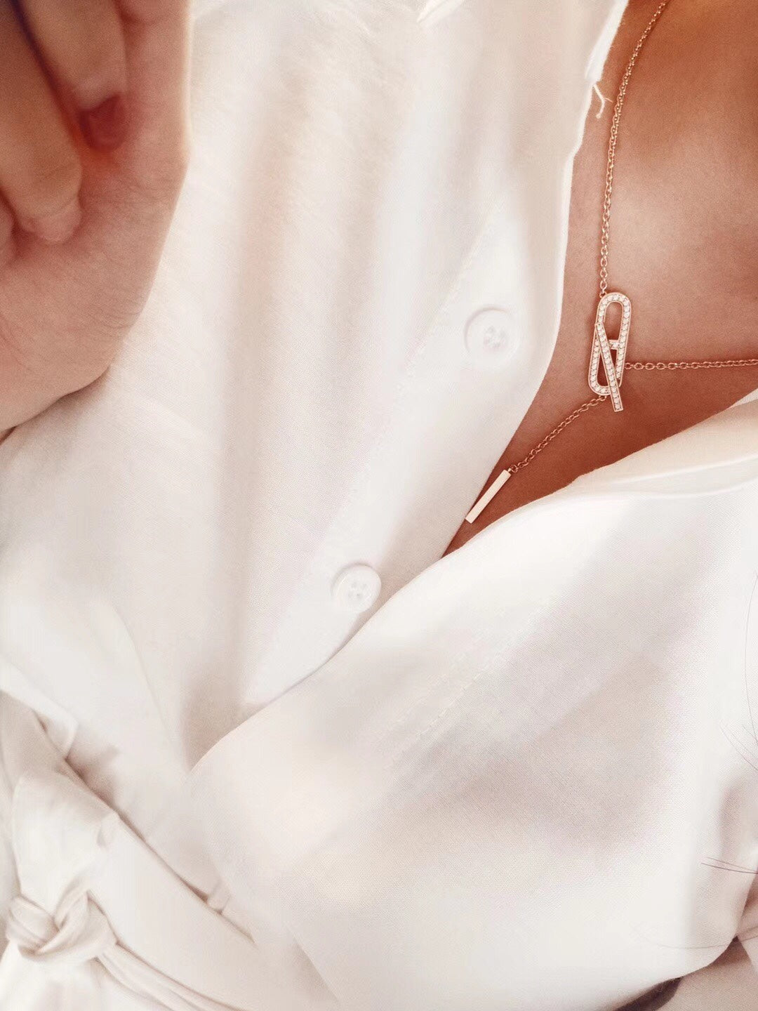 [Vellora Opalyn]HM FIRE PIG NOSE NECKLACE TRENDY STREET