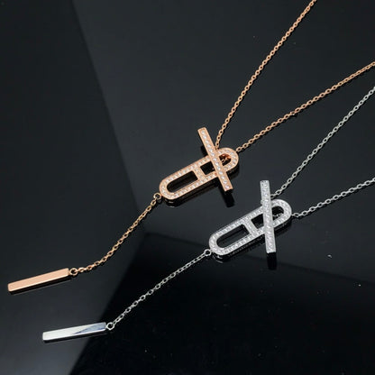 [Vellora Opalyn]HM NECKLACE PLATINUM ROSE GOLD DIAMOND