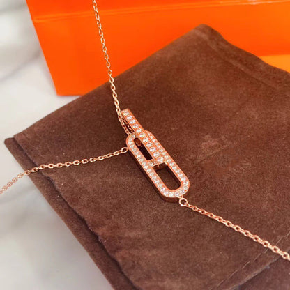 [Vellora Opalyn]HM NECKLACE PLATINUM ROSE GOLD DIAMOND