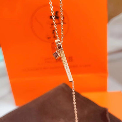 [Vellora Opalyn]HM NECKLACE PLATINUM ROSE GOLD DIAMOND