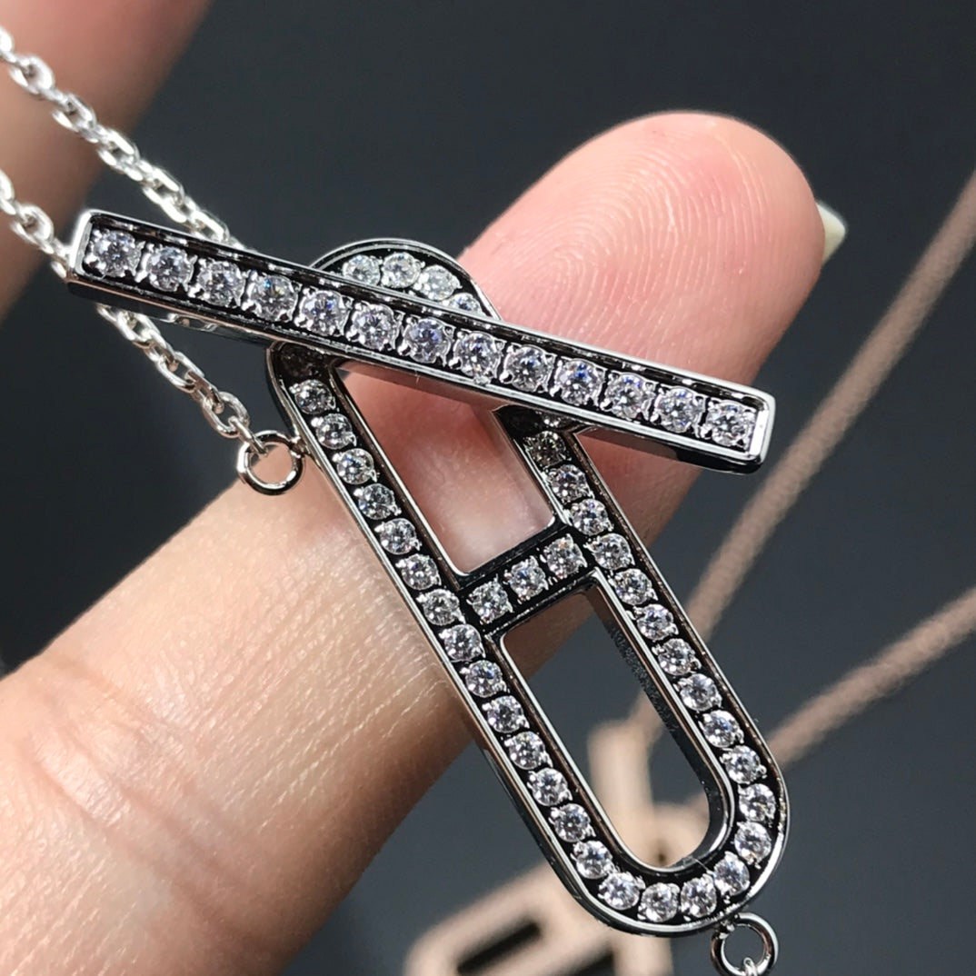 [Vellora Opalyn]HM NECKLACE PLATINUM ROSE GOLD DIAMOND