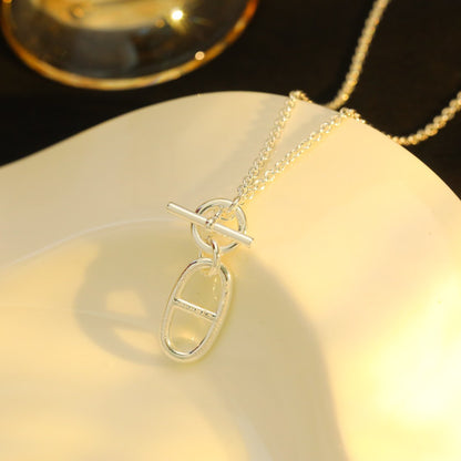 [Vellora Opalyn]HM CHAINE D'ANCRE PENDANT NECKLACE STERLING SILVER
