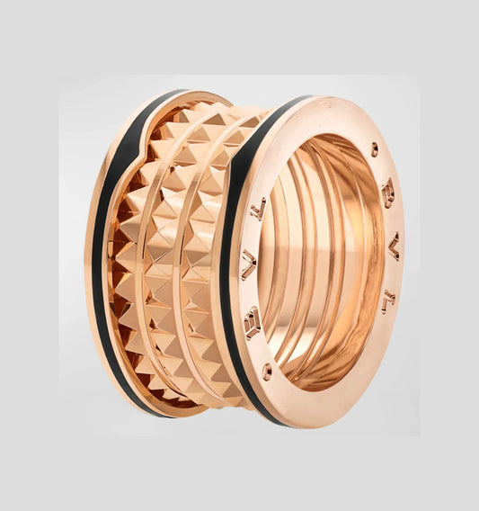 [Vellora Opalyn]ZERO 1 ROCK BLACK CERAMIC PINK GOLD LARGE MODEL