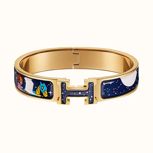 [Vellora Opalyn]H STAR AND MOON BRACELET 12MM