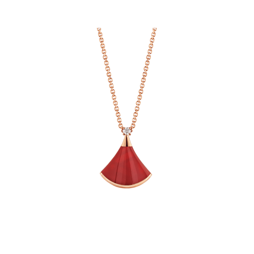 [Vellora Opalyn]DREAM NECKLACE CARNELIAN 1 DIAMOND