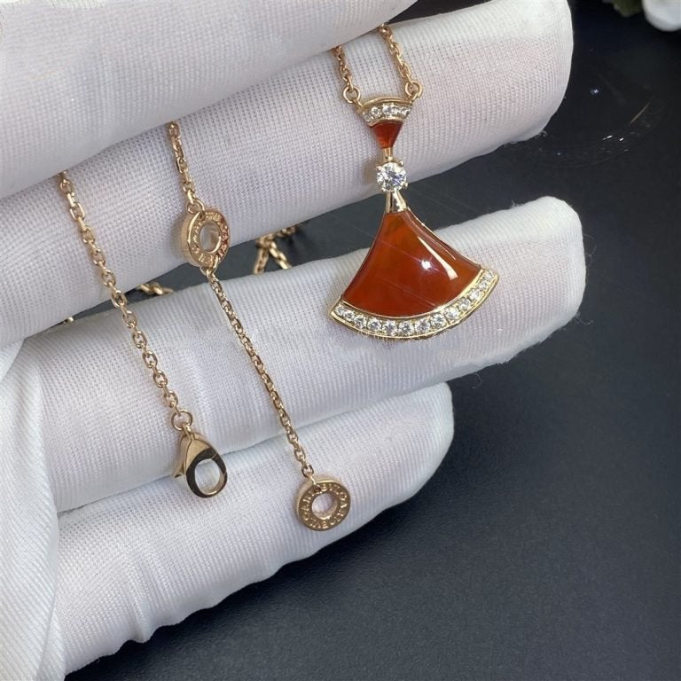 [Vellora Opalyn]DREAM NECKLACE CARNELIAN DIAMOND