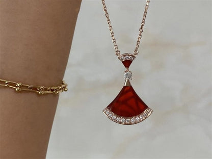 [Vellora Opalyn]DREAM NECKLACE CARNELIAN DIAMOND