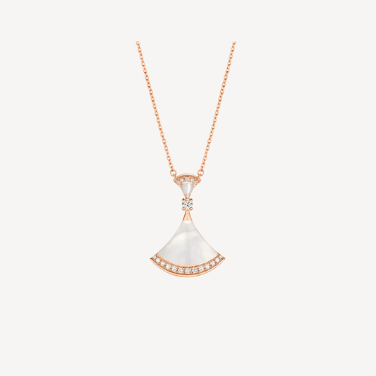 [Vellora Opalyn]DREAM NECKLACE MOP PINK GOLD DIAMOND