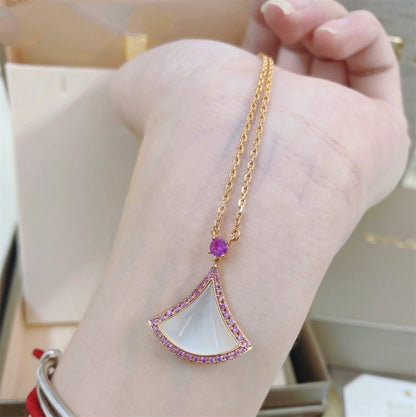 [Vellora Opalyn]DREAM NECKLACE MOP DIAMOND PINK
