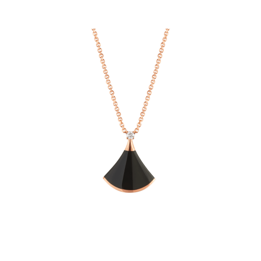 [Vellora Opalyn]DREAM NECKLACE ONYX 1 DIAMOND