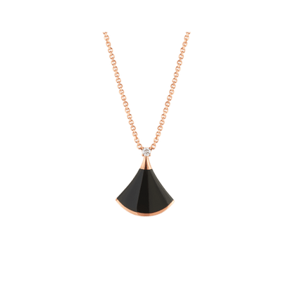 [Vellora Opalyn]DREAM NECKLACE ONYX 1 DIAMOND