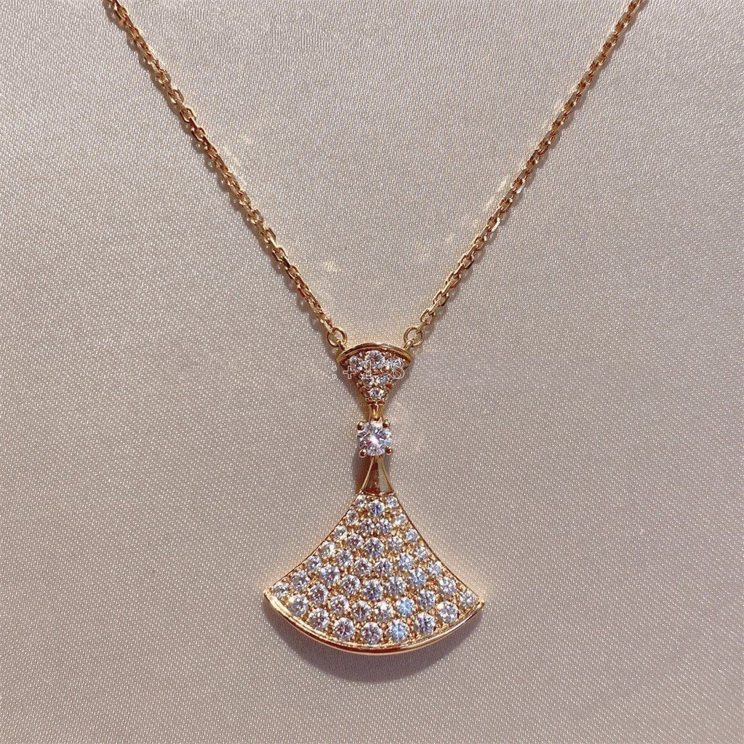 [Vellora Opalyn]DREAM NECKLACE PINK GOLD FULL DIAMOND