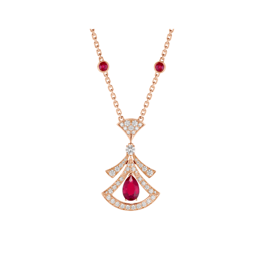 [Vellora Opalyn]DREAM NECKLACE CARNELIAN DIAMOND PINK GOLD