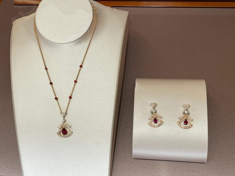 [Vellora Opalyn]DREAM NECKLACE CARNELIAN DIAMOND PINK GOLD