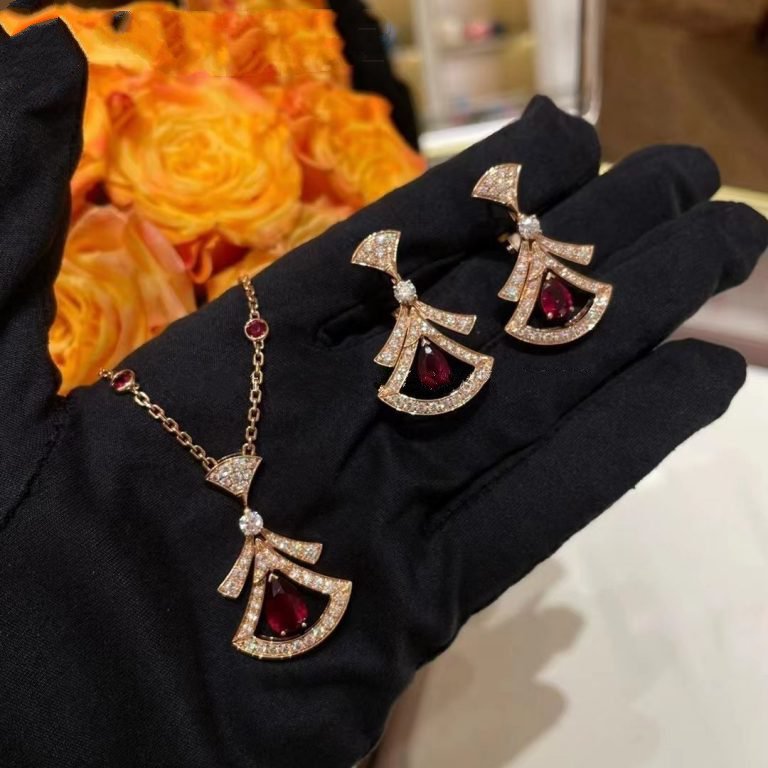 [Vellora Opalyn]DREAM NECKLACE CARNELIAN DIAMOND PINK GOLD