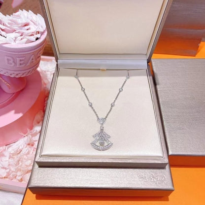 [Vellora Opalyn]DREAM NECKLACE WHITE DIAMOND SILVER