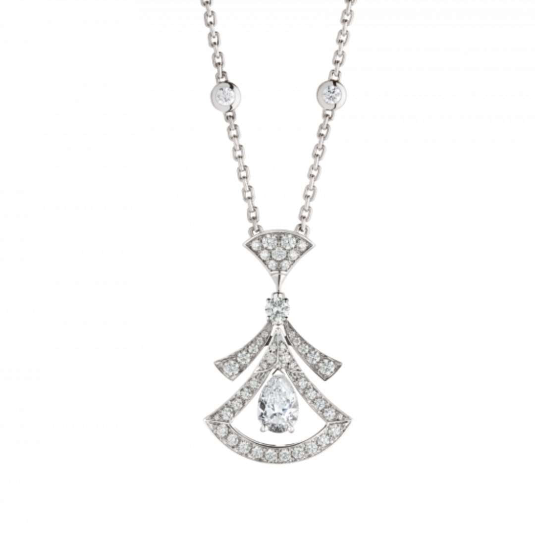 [Vellora Opalyn]DREAM NECKLACE WHITE DIAMOND SILVER