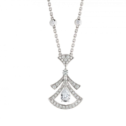 [Vellora Opalyn]DREAM NECKLACE WHITE DIAMOND SILVER