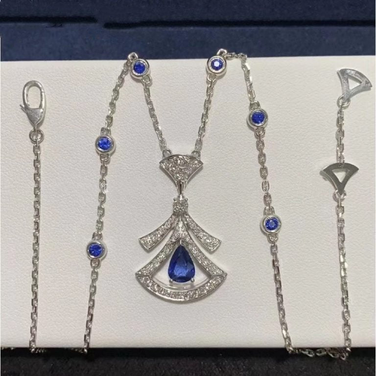 [Vellora Opalyn]DREAM NECKLACE AGATE DIAMOND SILVER