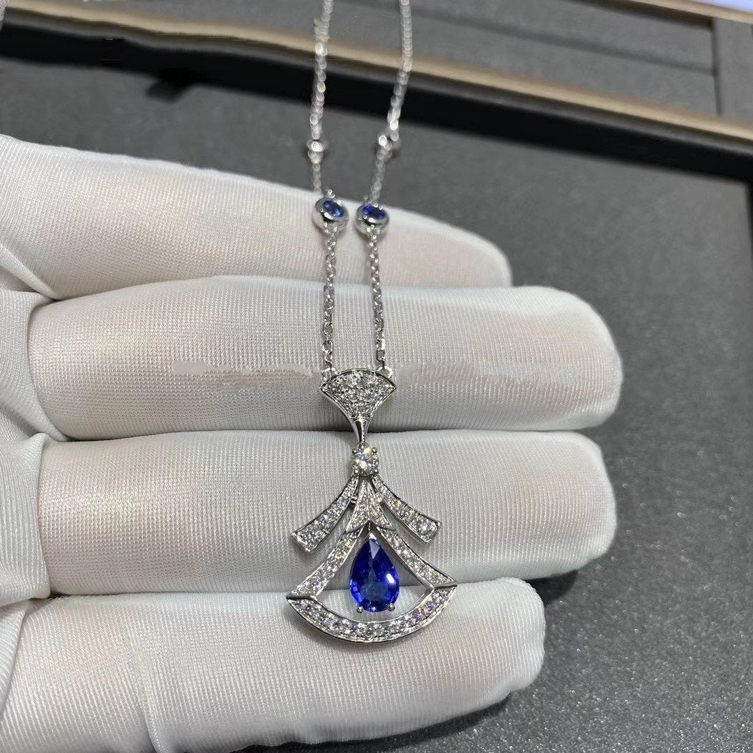 [Vellora Opalyn]DREAM NECKLACE AGATE DIAMOND SILVER