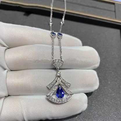 [Vellora Opalyn]DREAM NECKLACE AGATE DIAMOND SILVER