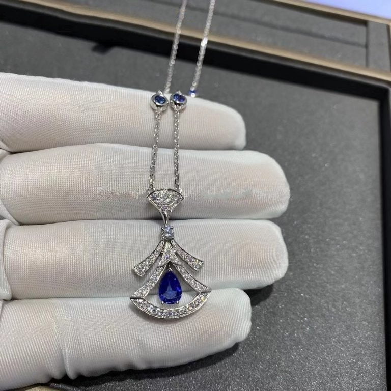 [Vellora Opalyn]DREAM NECKLACE AGATE DIAMOND SILVER