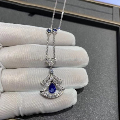 [Vellora Opalyn]DREAM NECKLACE AGATE DIAMOND SILVER
