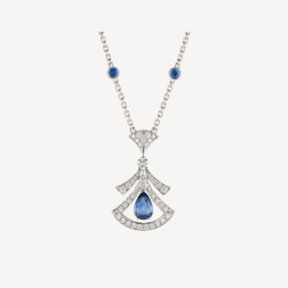 [Vellora Opalyn]DREAM NECKLACE AGATE DIAMOND SILVER