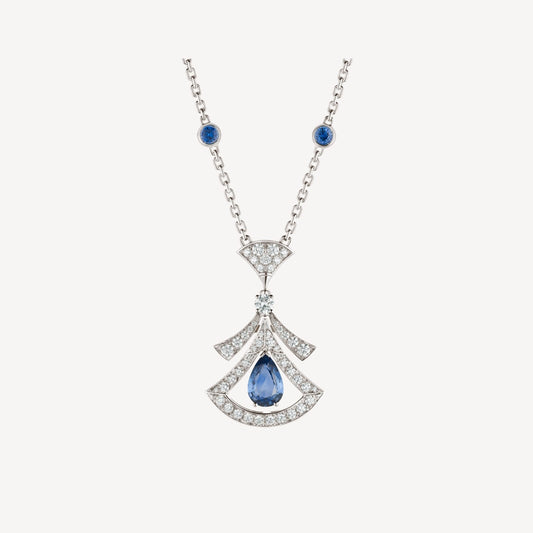 [Vellora Opalyn]DREAM NECKLACE AGATE DIAMOND SILVER