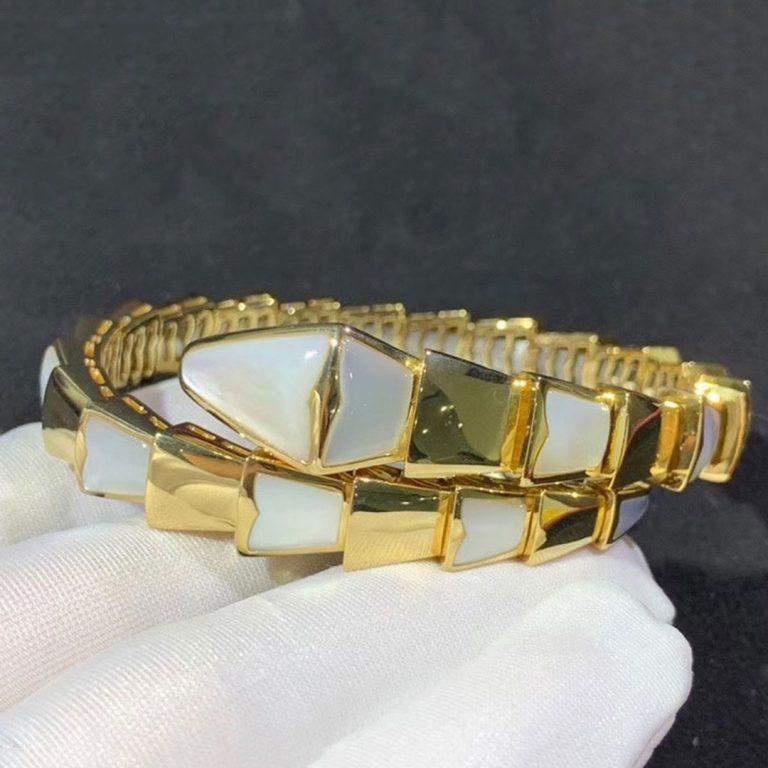 [Vellora Opalyn]SERPENTI BRACELET MOP GOLD