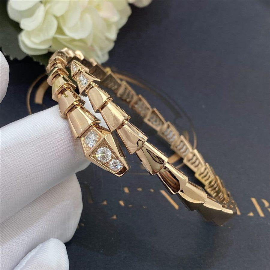 [Vellora Opalyn]SERPENTI BRACELET DIAMONDS PINK GOLD