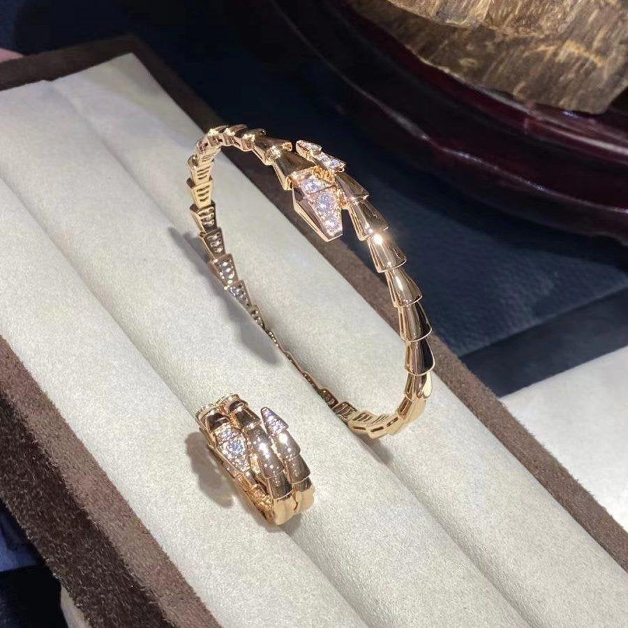 [Vellora Opalyn]SERPENTI BRACELET DIAMONDS PINK GOLD