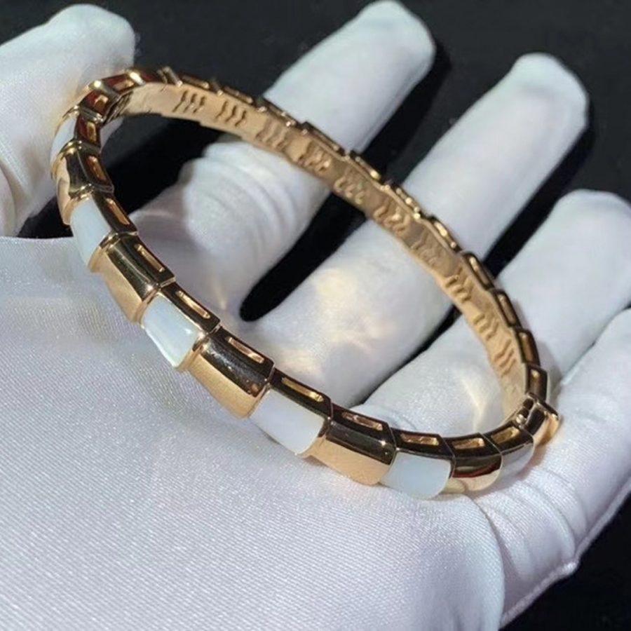 [Vellora Opalyn]SERPENTI BRACELET PINK GOLD MOP