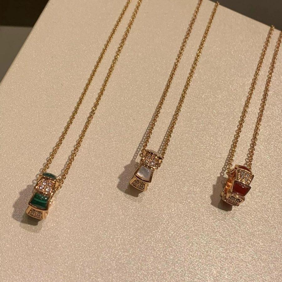 [Vellora Opalyn]SERPENTI PEDANT DIAMOND NECKLACE