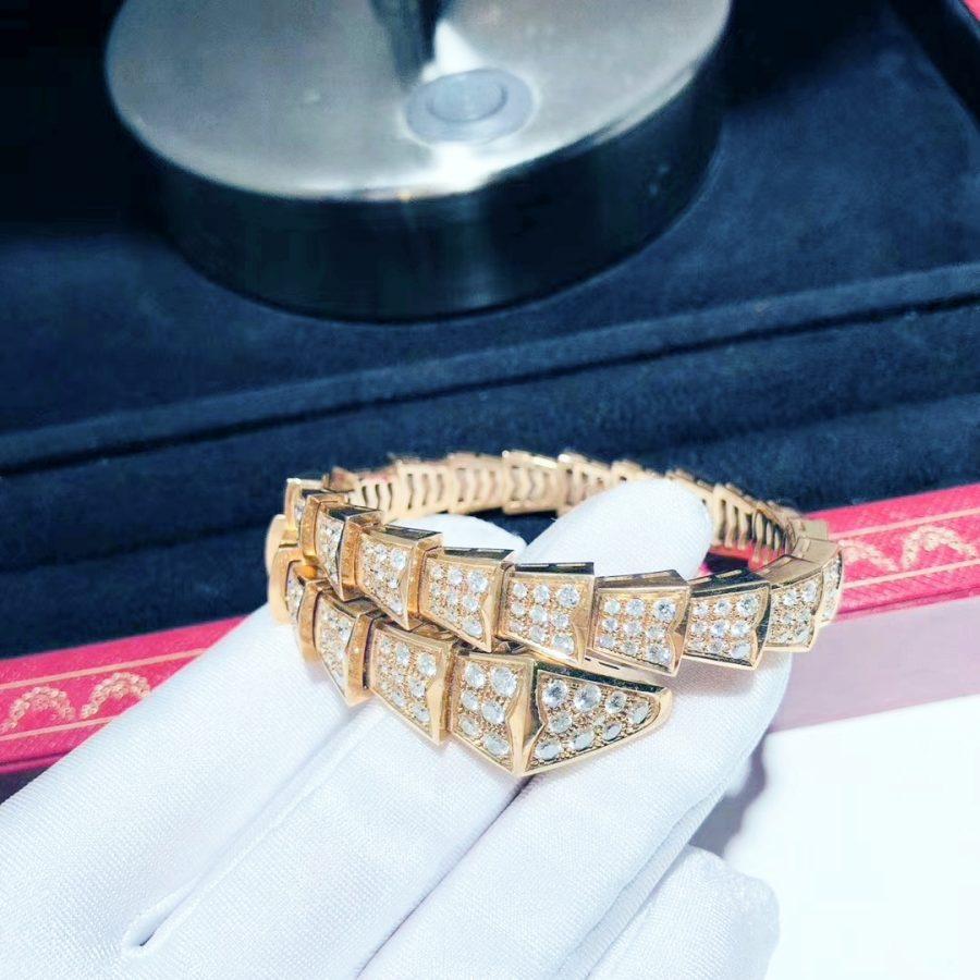 [Vellora Opalyn]SERPENTI BRACELET 8MM PINK GOLD DIAMOND