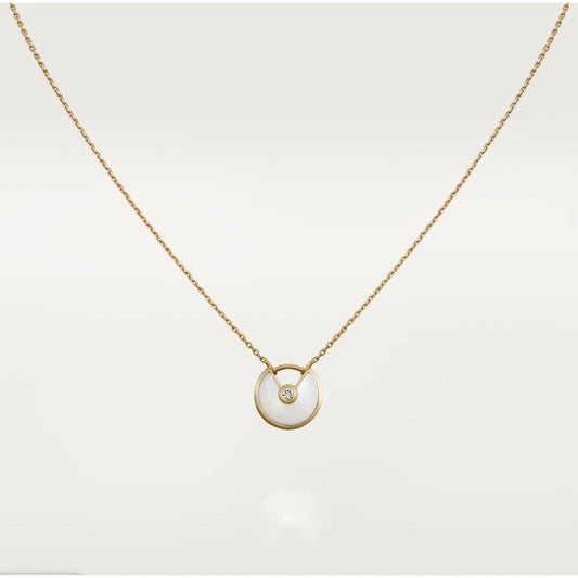 [Vellora Opalyn]AMULETTE ROSE GOLD MOP NECKLACE