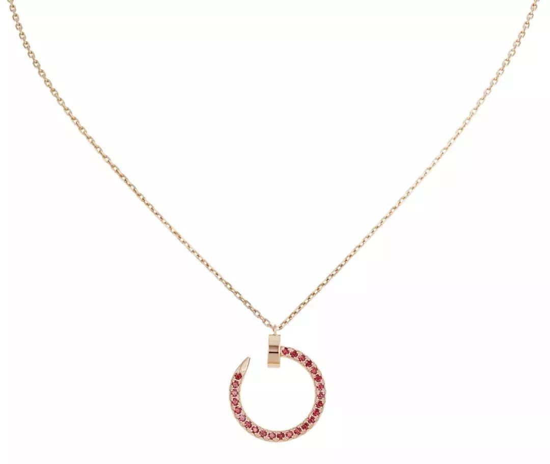 [Vellora Opalyn]JUSTE NECKLACE GOLD RED DIAMONDS