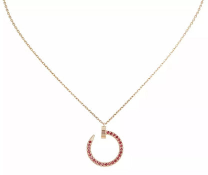 [Vellora Opalyn]JUSTE NECKLACE GOLD RED DIAMONDS