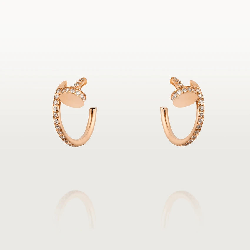 [Vellora Opalyn]JUSTE EARRINGS 12.75MM PINK GOLD DIAMOND