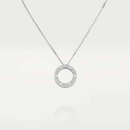 [Vellora Opalyn]LOVE NECKLACE ADJUSTABLE SILVER