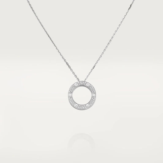 [Vellora Opalyn]LOVE NECKLACE ADJUSTABLE SILVER