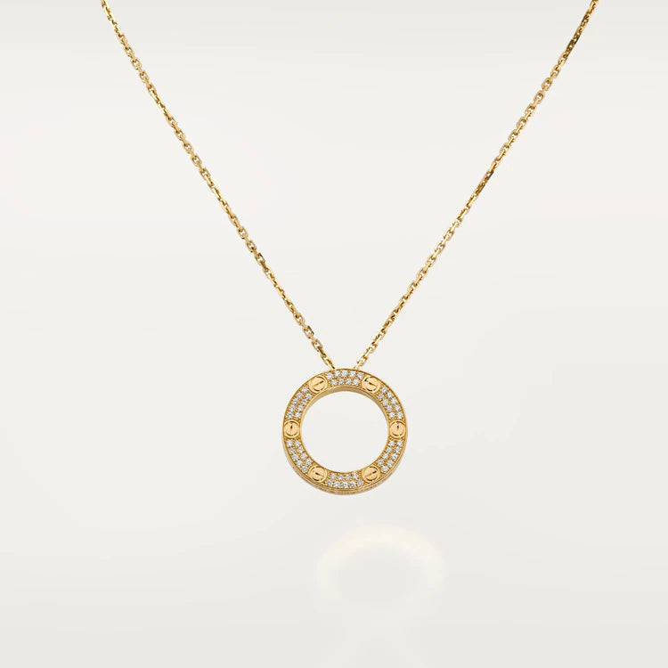 [Vellora Opalyn]LOVE NECKLACE ADJUSTABLE ROSE GOLD