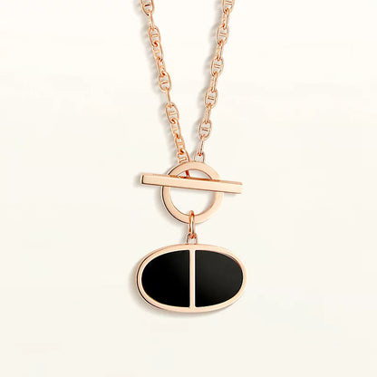 [Vellora Opalyn]CHAINE VERSO BLACK CERAMIC NECKLACE