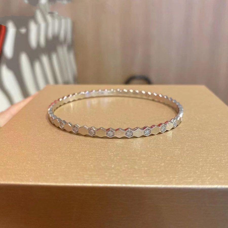 [Vellora Opalyn]BEE LOVE SILVER DIAMOND BRACELET